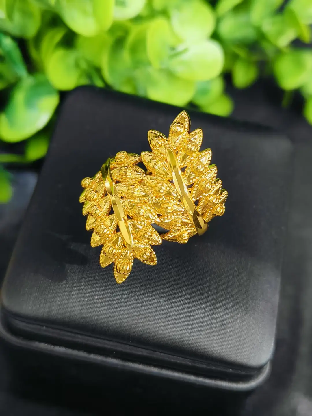 Cross-Border Hot-Selling Exquisite 24K Gold Flower Women's Ring That Does Not Fade Niche Design Middle East Dubai Elegant Wholesale — feature 22