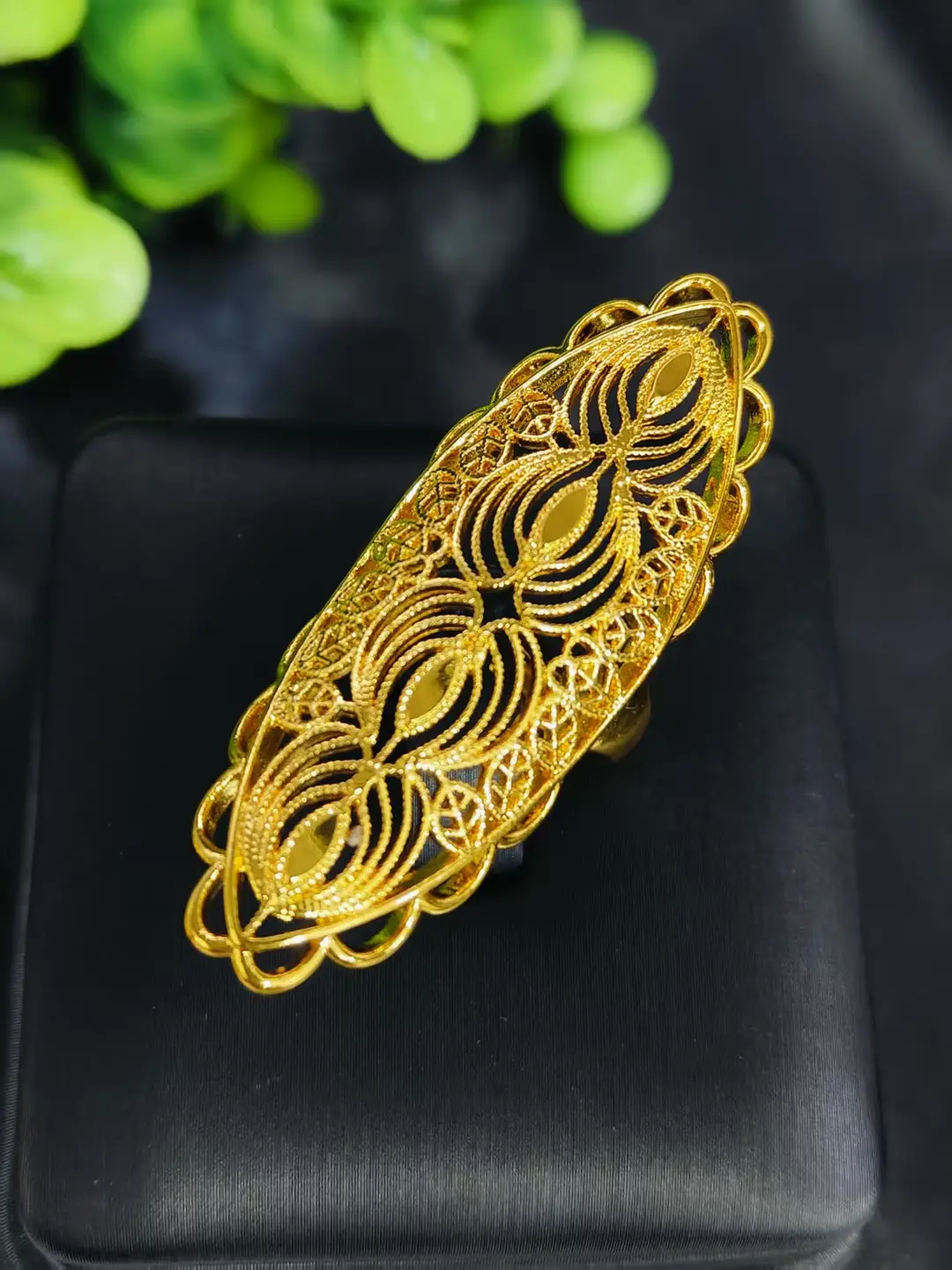 Cross-Border Hot-Selling Exquisite 24K Gold Flower Women's Ring That Does Not Fade Niche Design Middle East Dubai Elegant Wholesale — feature 27