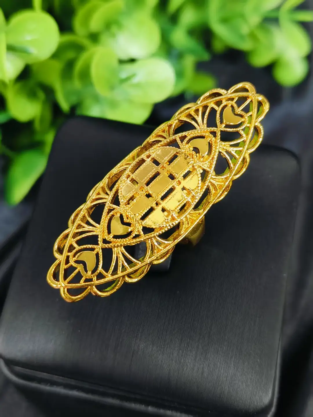 Cross-Border Hot-Selling Exquisite 24K Gold Flower Women's Ring That Does Not Fade Niche Design Middle East Dubai Elegant Wholesale
