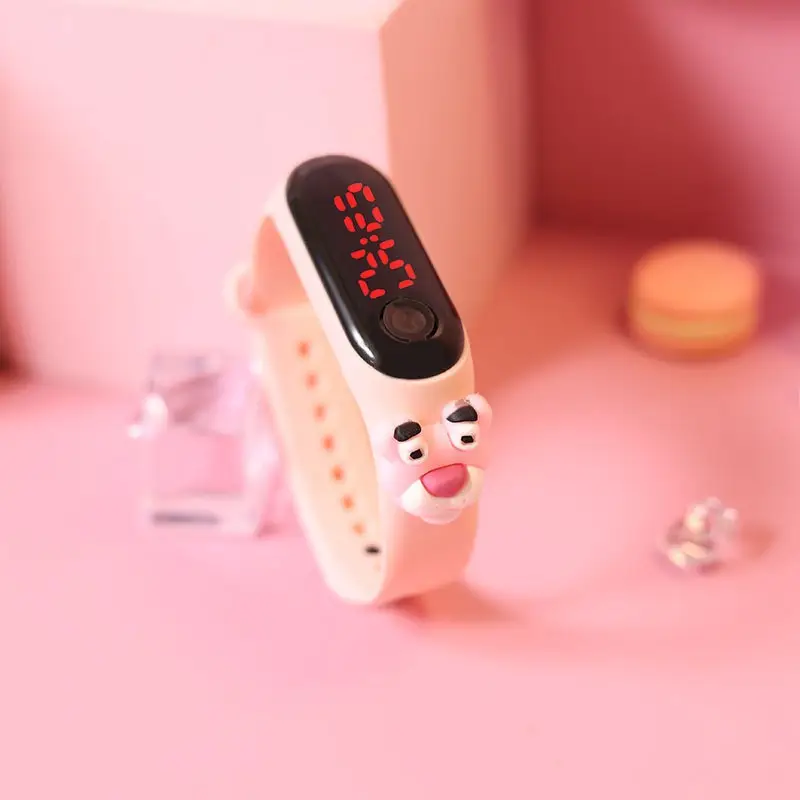 Cute Button LED Red Light Electronic Watch - Image 14
