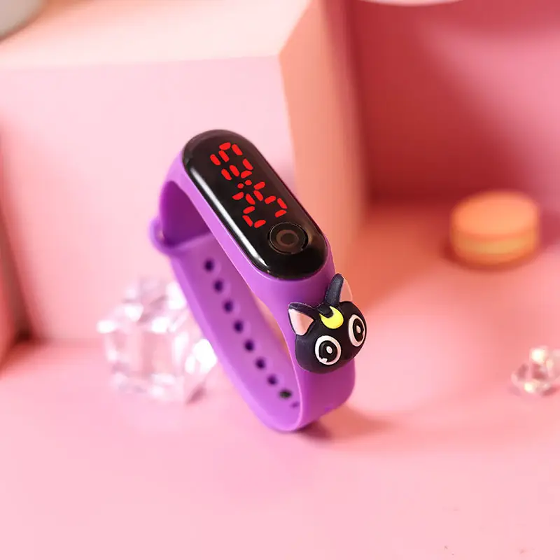 Cute Button LED Red Light Electronic Watch — feature 6