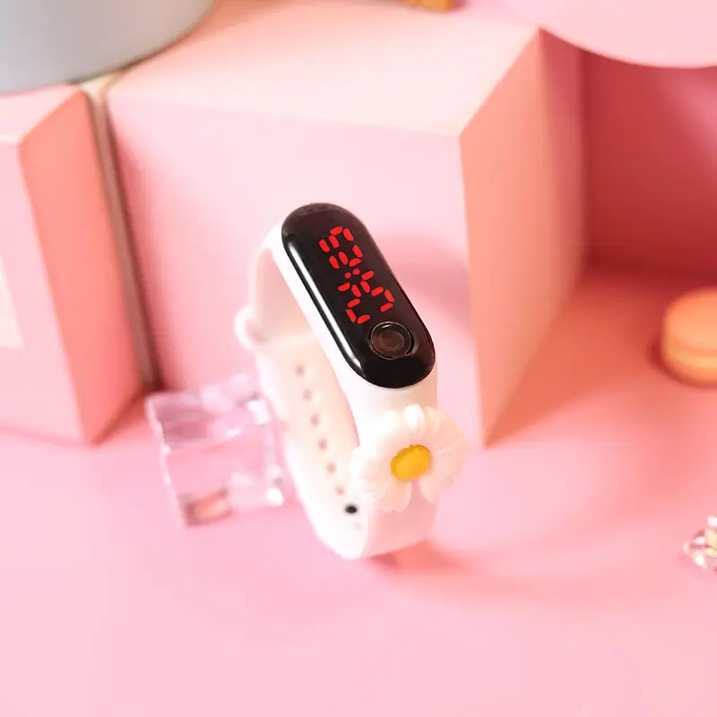 Cute Button LED Red Light Electronic Watch - Image 11