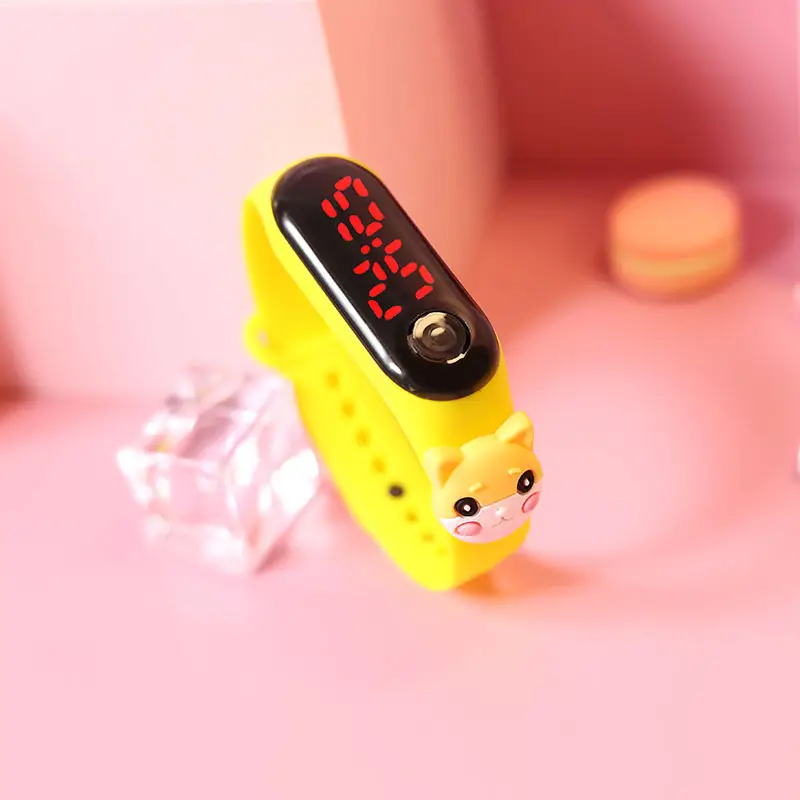 Cute Button LED Red Light Electronic Watch - Image 9