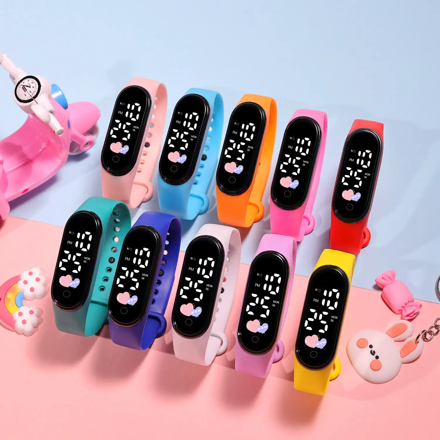 Luminous Heart Watch for Girls with LED Display — feature 1