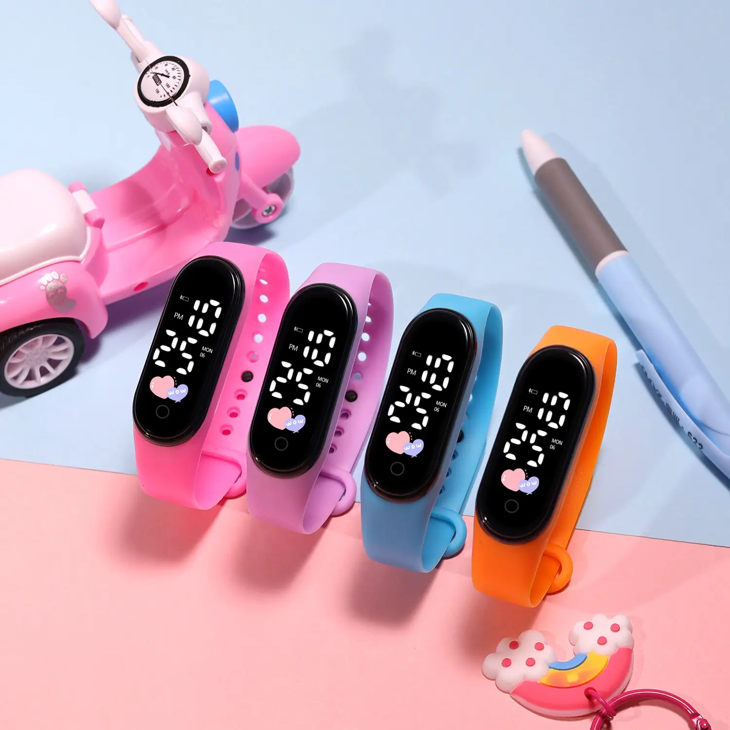 Luminous Heart Watch for Girls with LED Display — feature 3
