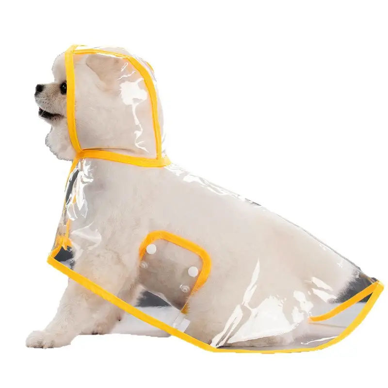 Dog Raincoat Cloak Belly Protection Teddy Special Small and Medium-Sized Dog Shiba Inu Puppy Transparent Poncho Waterproof Pet Clothes