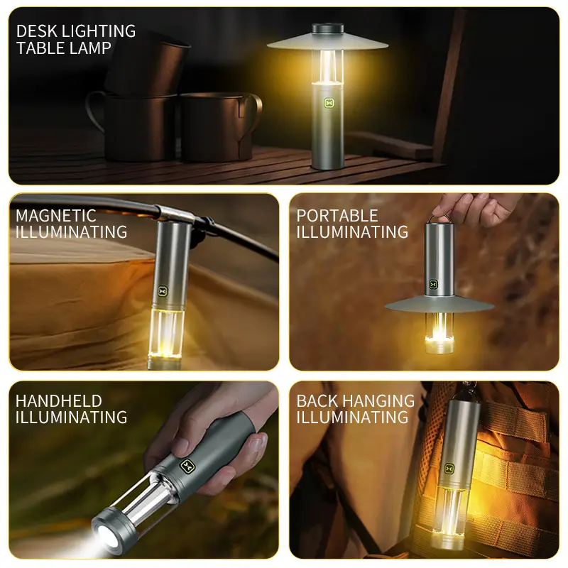 Three-In-One Camping Lamp with Warm Light & 120kg Weight - Image 3