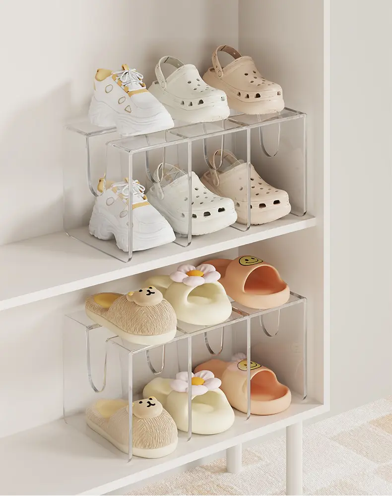 Large Capacity Clear Shoe Rack for Cabinet Space Saving β feature 2