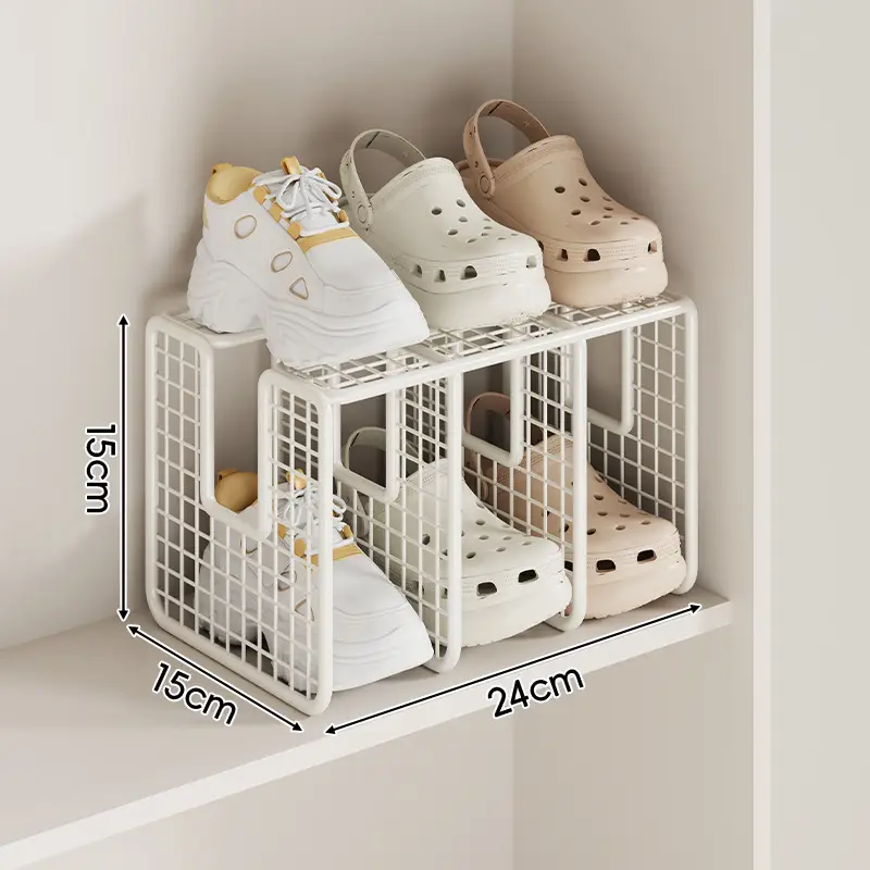 Large Capacity Clear Shoe Rack for Cabinet Space Saving - Image 3