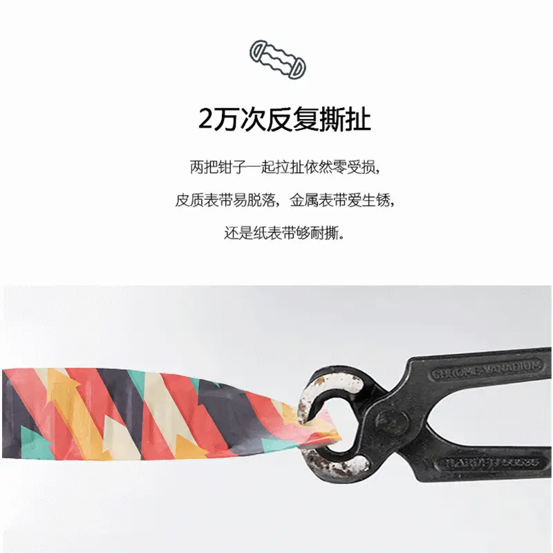 Paper Watch Cover Multi-Color Leaf Print - Image 12