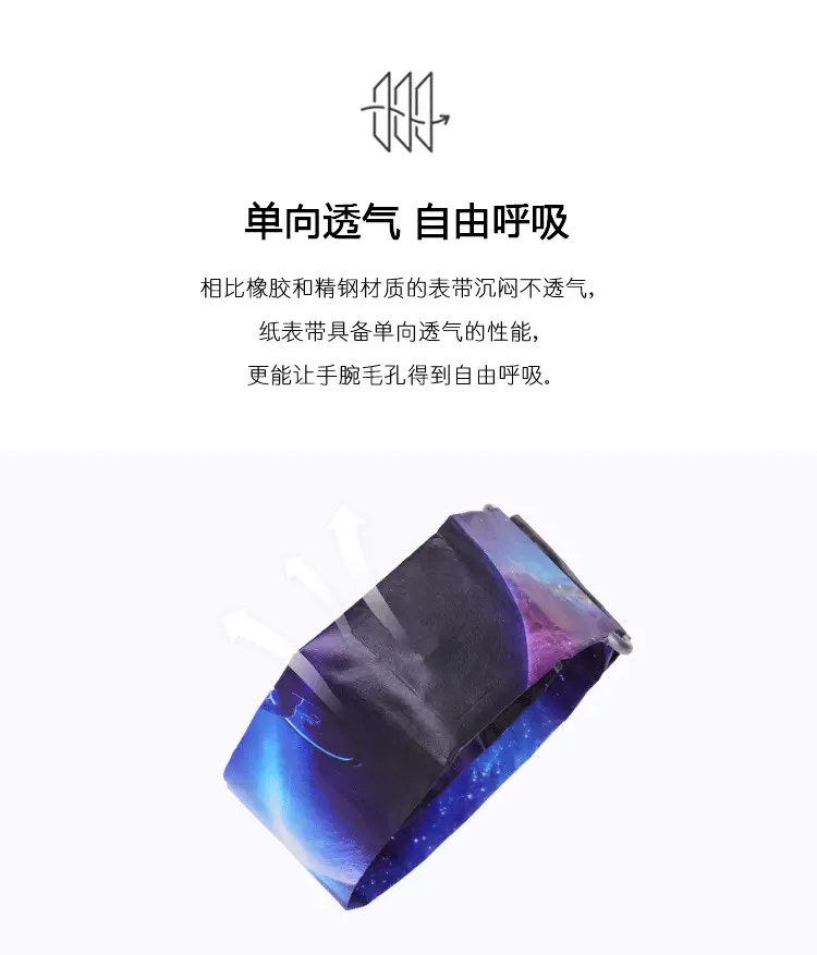 Paper Watch Cover Multi-Color Leaf Print — feature 5