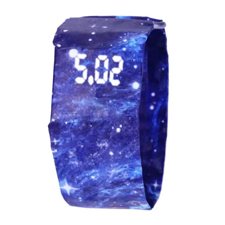 Paper Watch Cover Multi-Color Leaf Print - Image 1