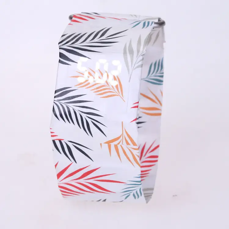Paper Watch Cover Multi-Color Leaf Print - Image 2