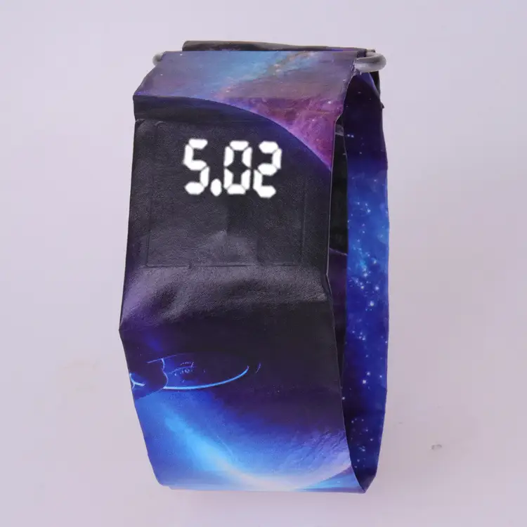 Paper Watch Cover Multi-Color Leaf Print - Image 5