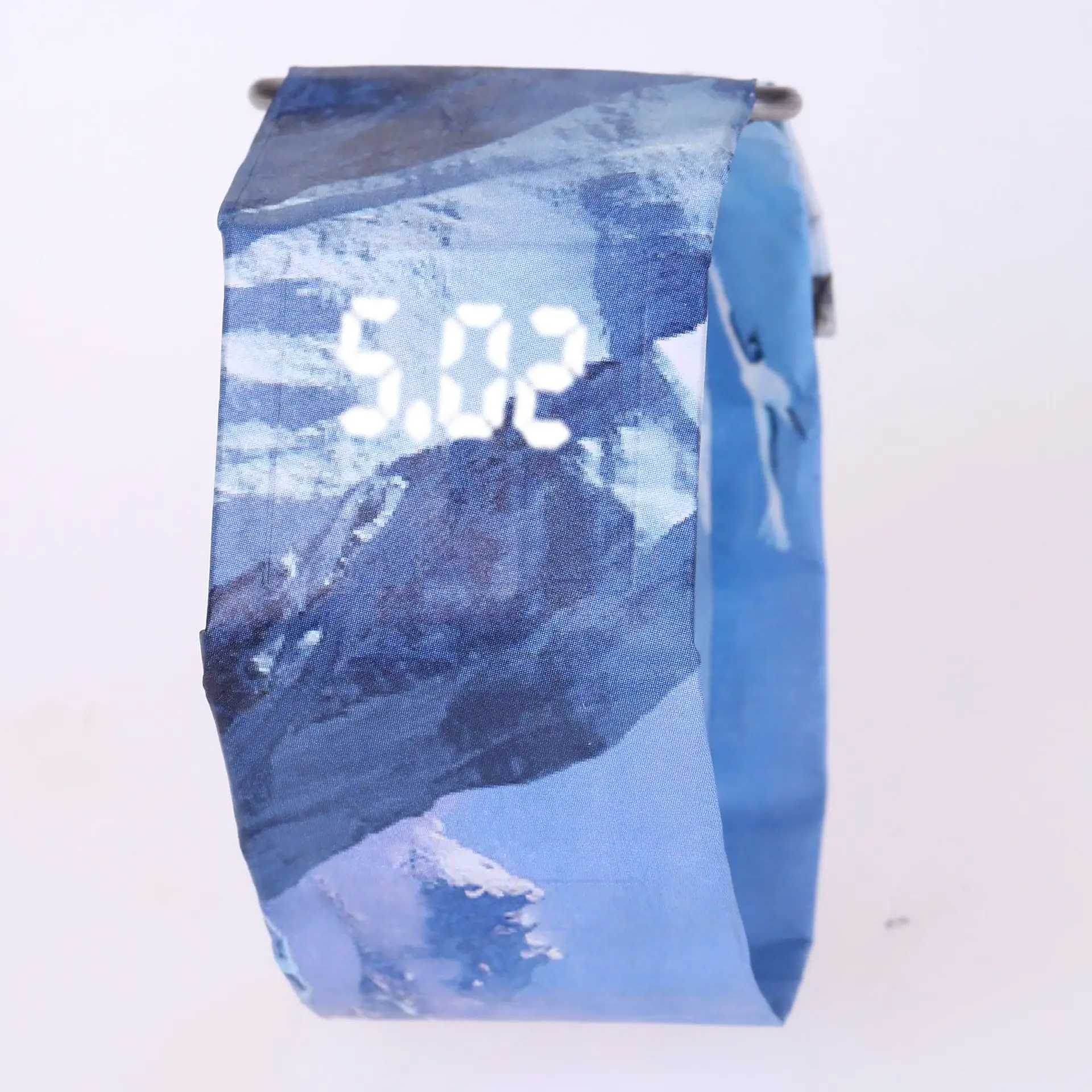 Paper Watch Cover Multi-Color Leaf Print - Image 9