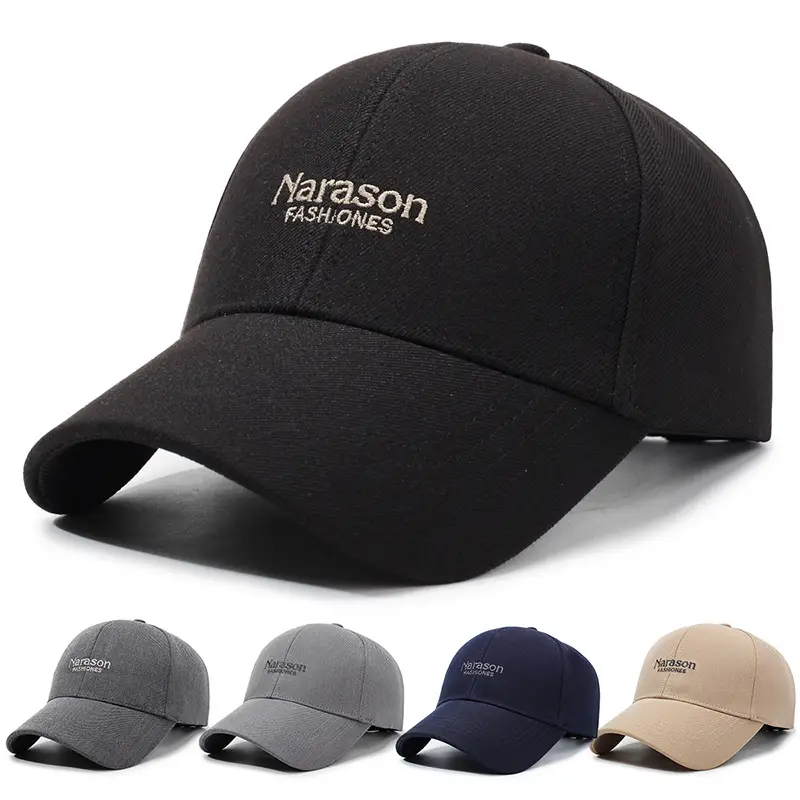 Men's Navy Blue Korean Baseball Cap with Brand Logo - Image 6