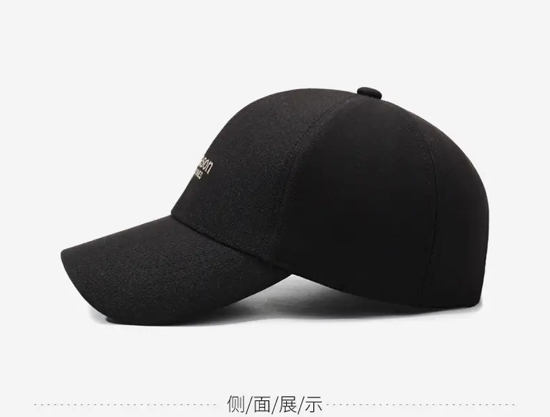 Men's Navy Blue Korean Baseball Cap with Brand Logo — feature 11
