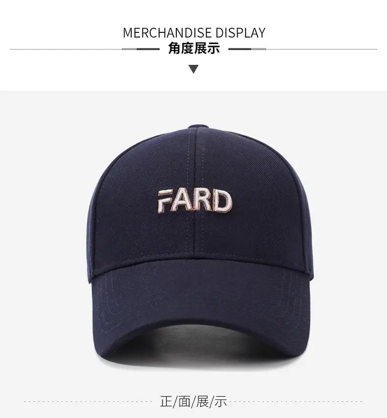 Men's Navy Blue Baseball Cap Korean Style — feature 9