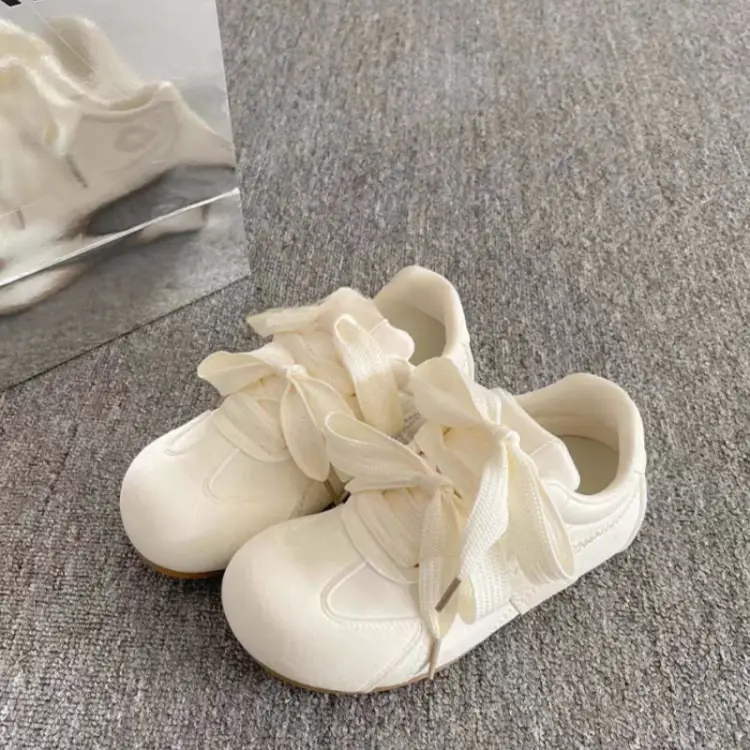Women's Light Green Bow Casual Sneakers 2025 — feature 3