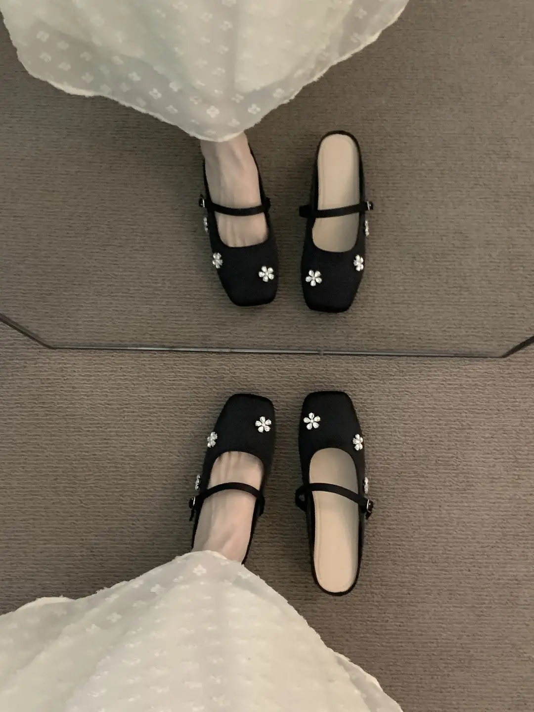 French-Style Silver Pointed-Toe Mules for Women, Suitable for Outdoor Wear, 2025 New Spring/Summer Gentle Mary Jane Shoes — feature 13