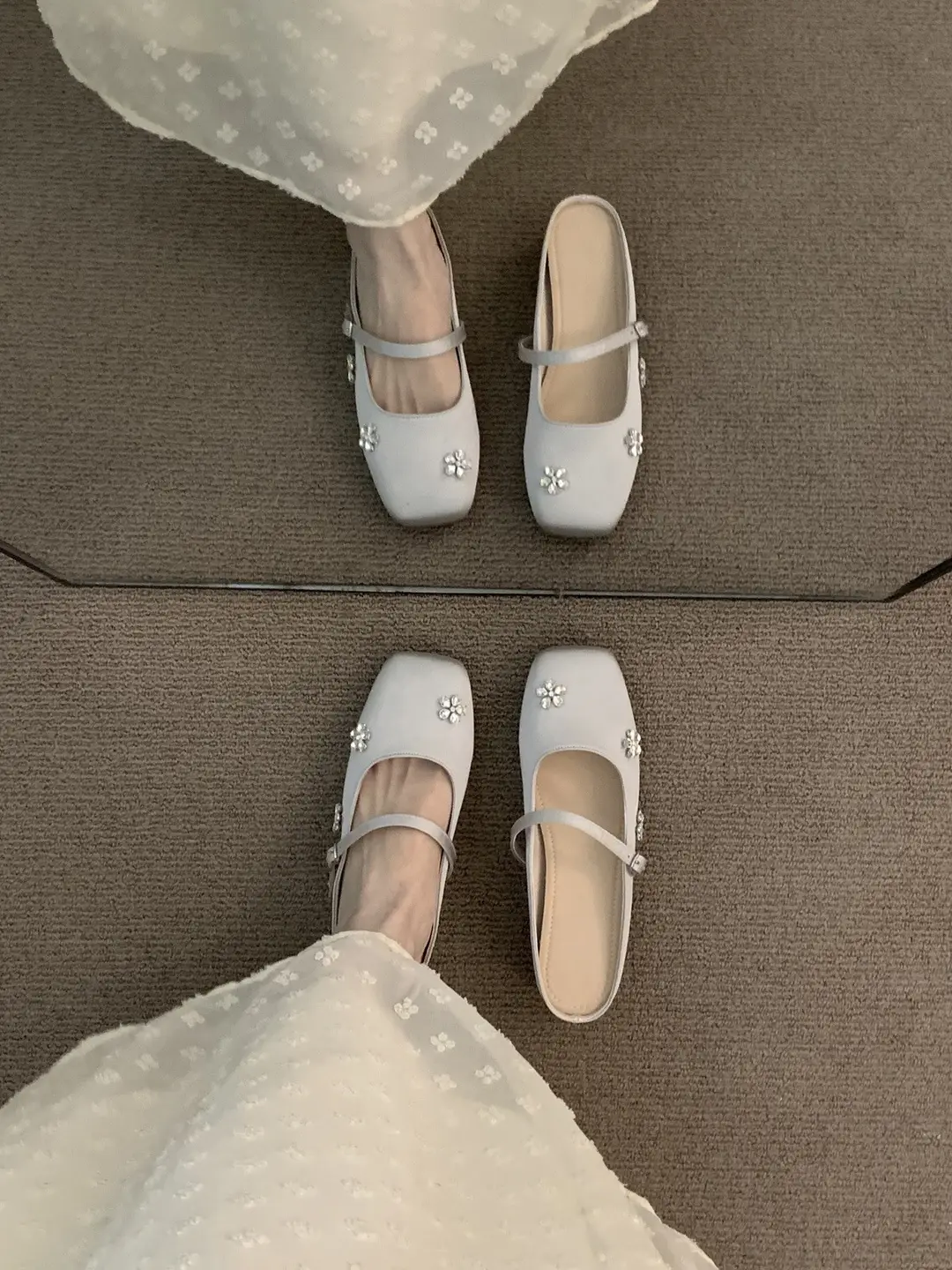 French-Style Silver Pointed-Toe Mules for Women, Suitable for Outdoor Wear, 2025 New Spring/Summer Gentle Mary Jane Shoes — feature 7