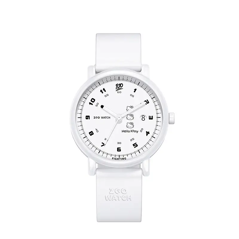 White Silicone Silent Women's Quartz Watch - Image 6