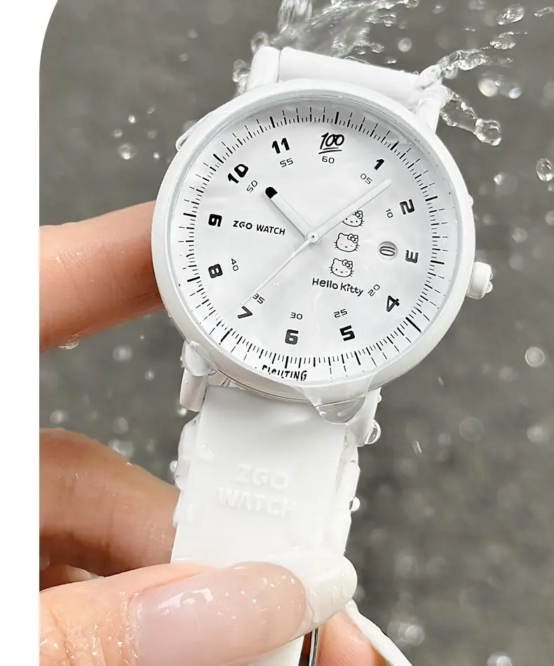White Silicone Silent Women's Quartz Watch — feature 12