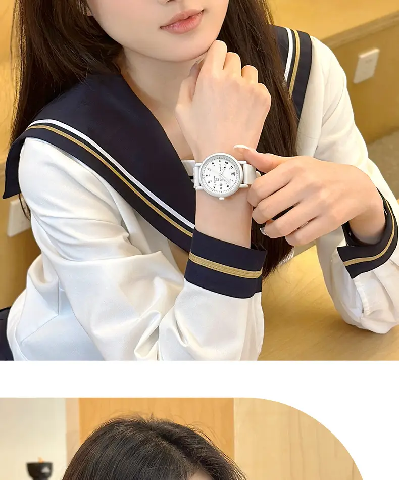 White Silicone Silent Women's Quartz Watch — feature 17
