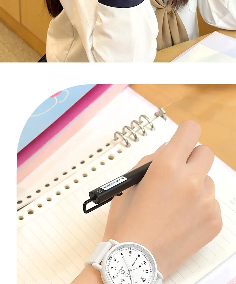 White Silicone Silent Women's Quartz Watch — feature 20
