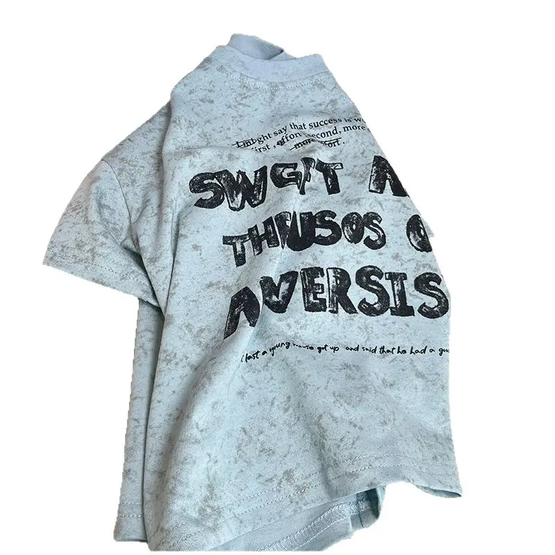 Blue Printed Cotton Boys Top Summer Wear - Image 6