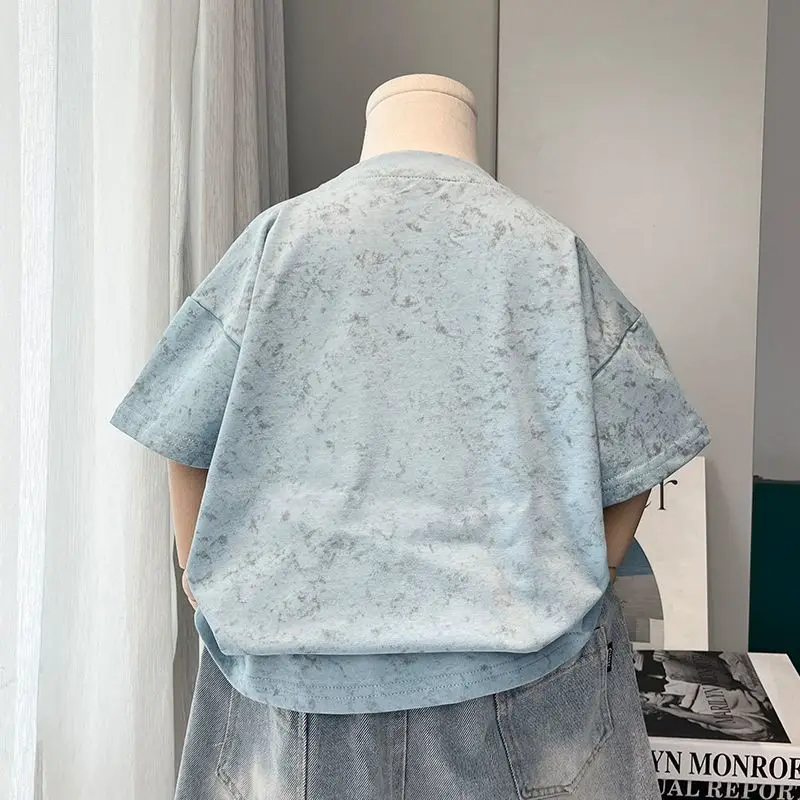 Blue Printed Cotton Boys Top Summer Wear — feature 4