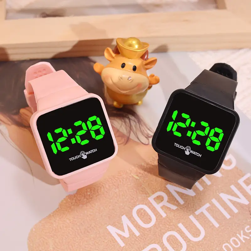 2025 Touch Screen Digital Watch Red White Couple Set - Image 9
