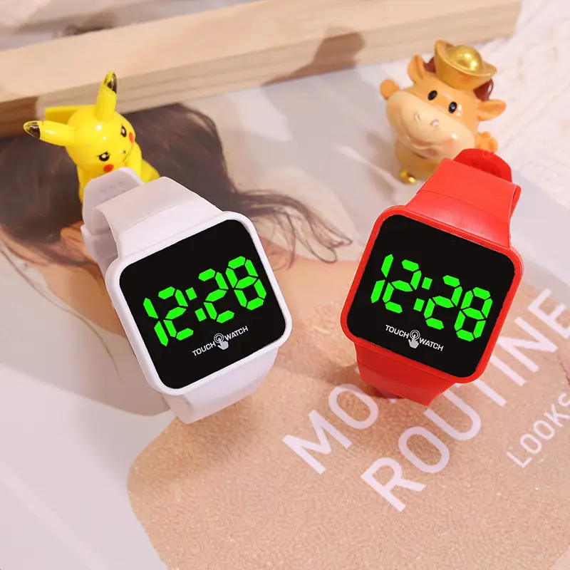 2025 Touch Screen Digital Watch Red White Couple Set - Image 10