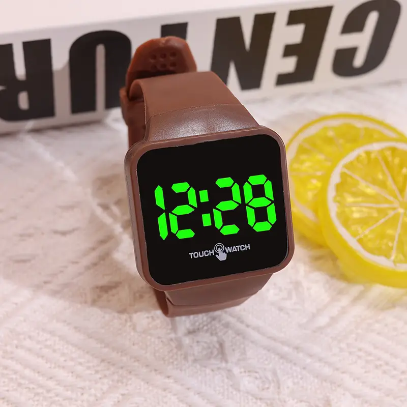 2025 Touch Screen Digital Watch Red White Couple Set — feature 11
