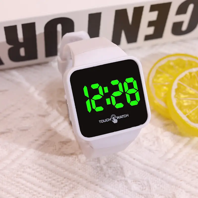 2025 Touch Screen Digital Watch Red White Couple Set — feature 6