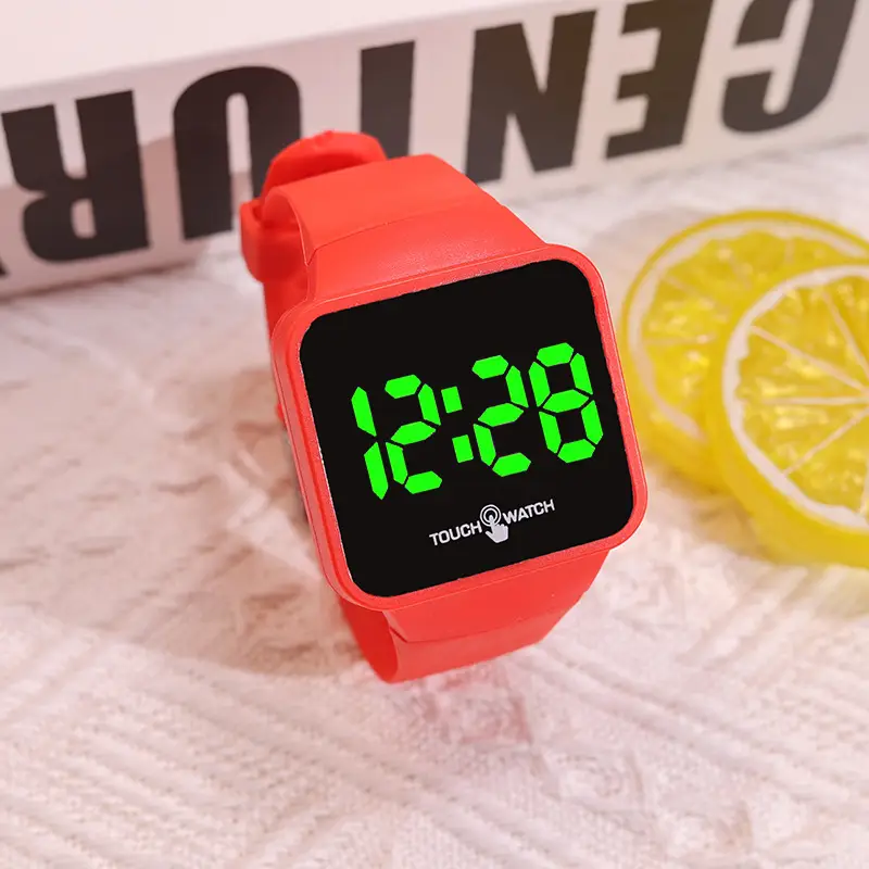 2025 Touch Screen Digital Watch Red White Couple Set — feature 9