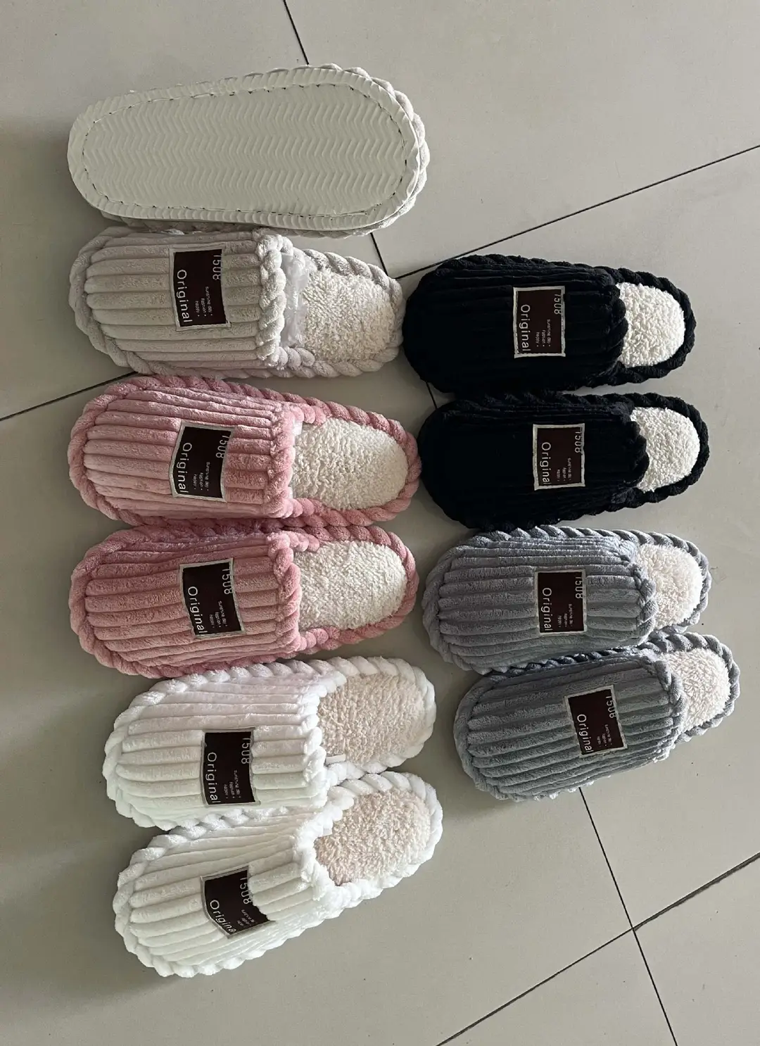 Cross-Border Popular Style Women's Autumn and Winter Indoor and Outdoor Thick-Soled Warm Plush Cotton Slippers, Custom Wholesale Floor Slippers for Women — feature 2