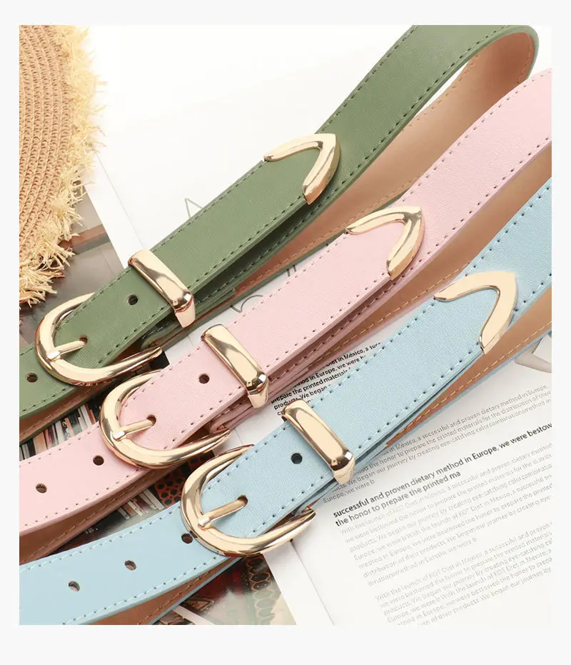 Navy High-End Women's Belt Set with Alloy Hardware — feature 33