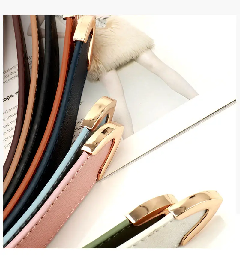 Navy High-End Women's Belt Set with Alloy Hardware — feature 35