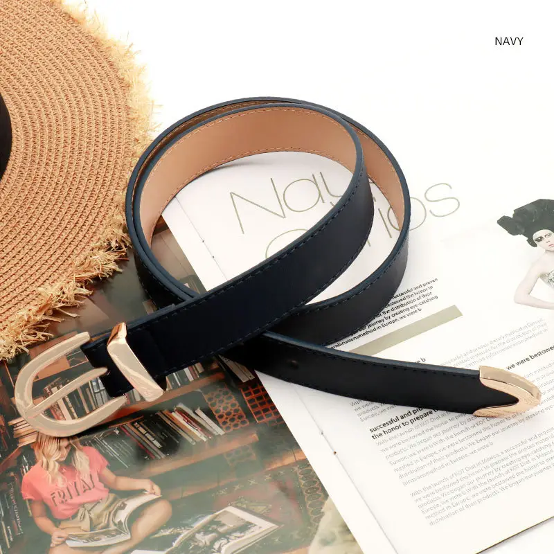Navy High-End Women's Belt Set with Alloy Hardware - Image 9