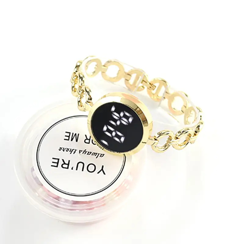 Digital Touch Screen Watch for Women Black Gold Silver — feature 10