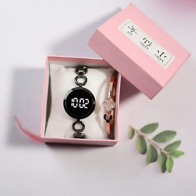 Digital Touch Screen Watch for Women Black Gold Silver — feature 7