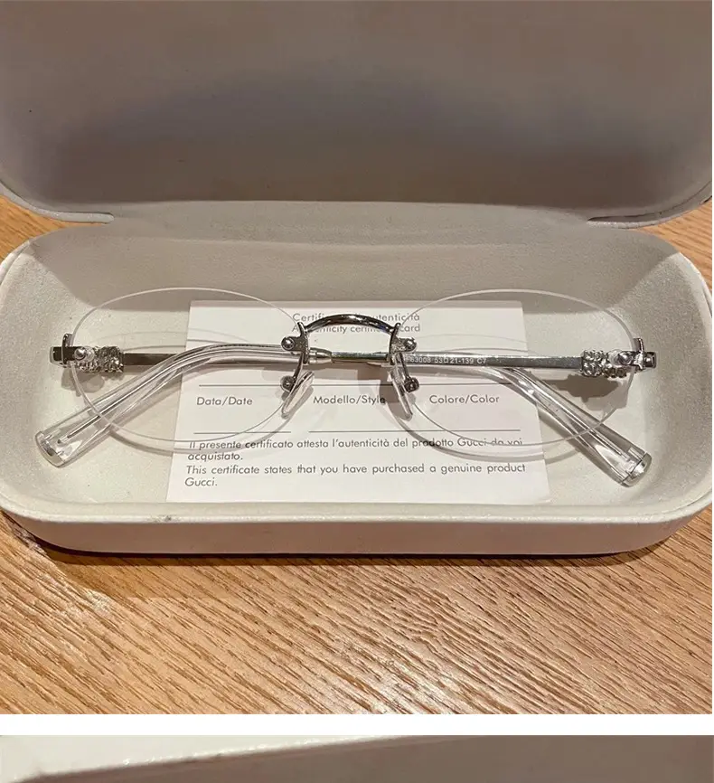 Korean Style New Fashion Rimless Old Money Style Sunglasses for Women Travel Photo Sunshade Trendy Plain Versatile Sunglasses — feature 15