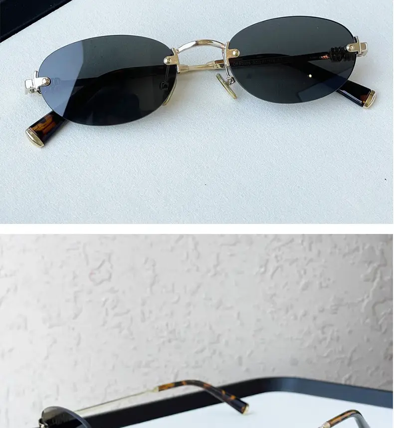 Korean Style New Fashion Rimless Old Money Style Sunglasses for Women Travel Photo Sunshade Trendy Plain Versatile Sunglasses — feature 5