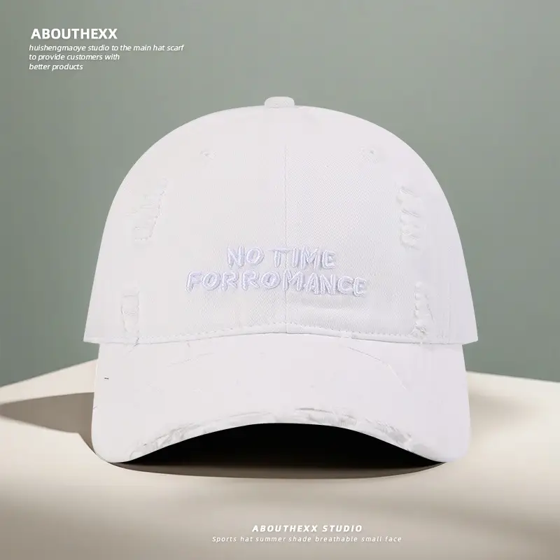 White Korean Style Baseball Cap for Women & Men - Image 10