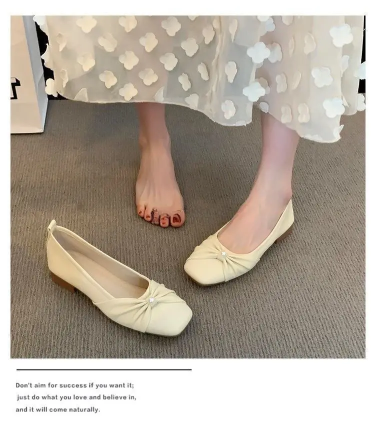 French-Style Low-Heeled Mary Jane Evening Shoes for Women 2024 New Flat Versatile Shoes to Match Skirts, Grandma Shoes, Mom Loafers — feature 6