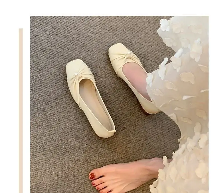 French-Style Low-Heeled Mary Jane Evening Shoes for Women 2024 New Flat Versatile Shoes to Match Skirts, Grandma Shoes, Mom Loafers — feature 9