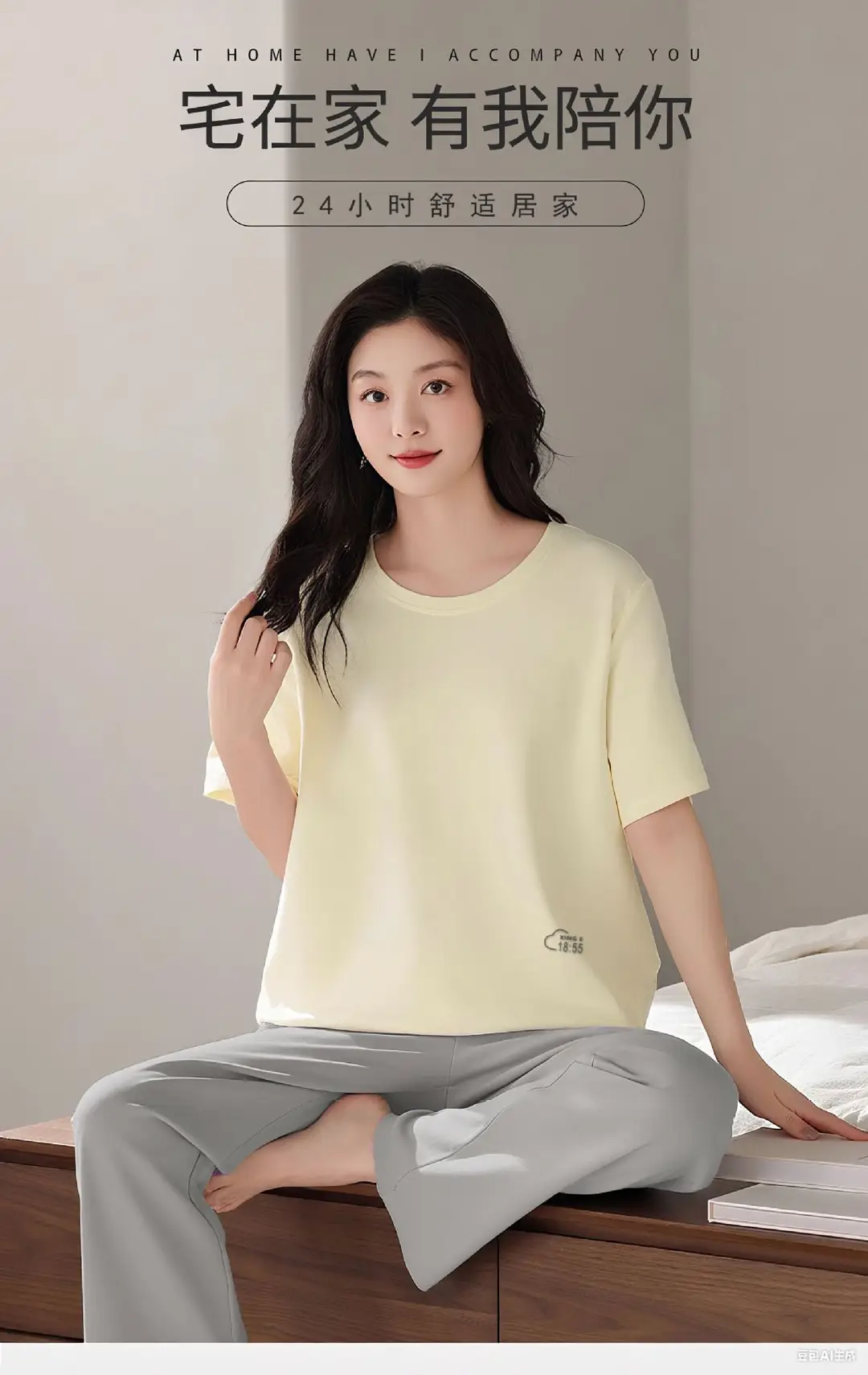 Modal Pajamas Set for Women Summer Loose Short-Sleeved T-Shirt Outer Wear Casual Pants Large Size Home Wear Two-Piece Set — feature 17