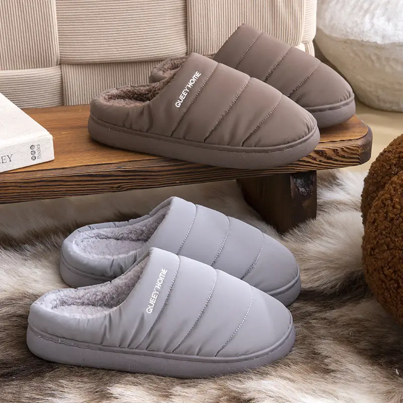 2025 New Winter Cotton Slippers for Women, Non-Slip, Non-Stinky Feet, Home Warm Thick-Soled Waterproof Fleece-Lined Cotton Shoes for Men - Image 4