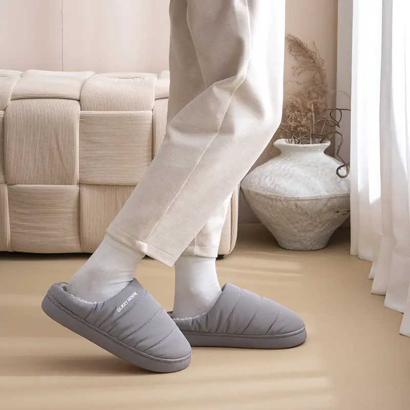 2025 New Winter Cotton Slippers for Women, Non-Slip, Non-Stinky Feet, Home Warm Thick-Soled Waterproof Fleece-Lined Cotton Shoes for Men - Image 5